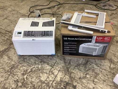 LG 6,000 BTU 115-Volt Window Air Conditioner LW6017R Cools 250 Sq. Ft. with Remote - Lot 96