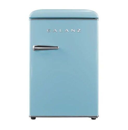 Galanz 2.5 cu. ft. Retro Mini Fridge in Bebop Blue with Chiller - Lot 65