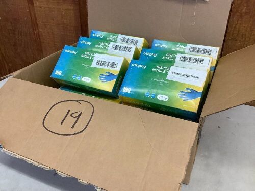 Case of (19) Athphy Disposable Nitrile Gloves, 100pcs  - Lot 710