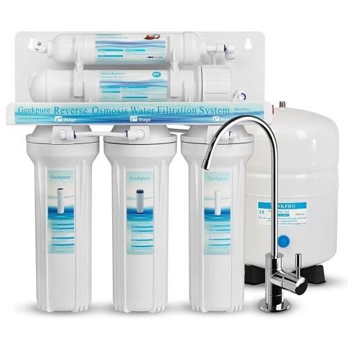 Geekpure 5-Stage Reverse Osmosis Drinking RO Water Filter System - Lot 532