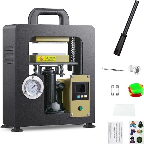 LTQ Vapor 10T Hydraulic Jack Heat Press Machine with Precise Pressure Gauge & LCD Time Temp Controller - Lot 9751