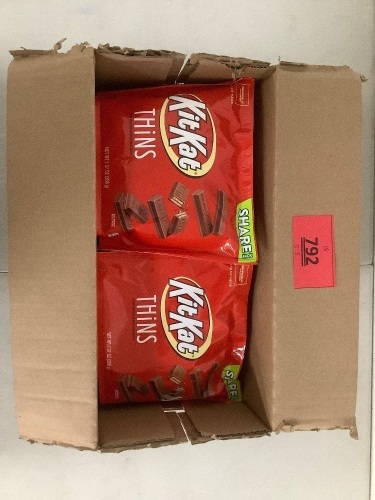 Box Of Bags Of Kit-Kat Thins 8 Count - Lot 792