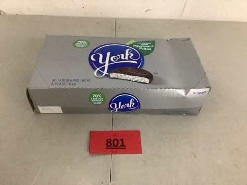 Box Of 36 York Peppermint Patties - Lot 801