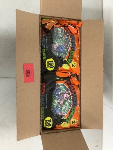 Box Of 12 150 Piece Bags Of Mixed Fruit Chews - Lot 808