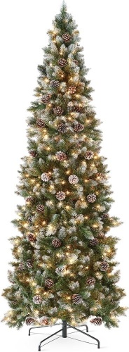 6Ft Pre-lit Pencil Christmas Tree - Lot 833