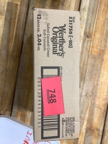 Box Of Wethers Salted Caramel Creme Soft 12 Count - Lot 748