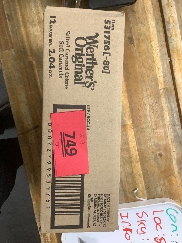 Box Of Wethers Salted Caramel Creme Soft 12 Count - Lot 749