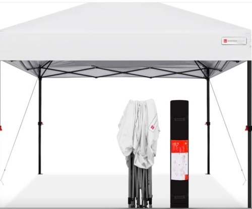 One-Person Setup Instant Pop Up Canopy w/ Wheeled Bag - 10x10ft (white) $199.99 - Lot 106