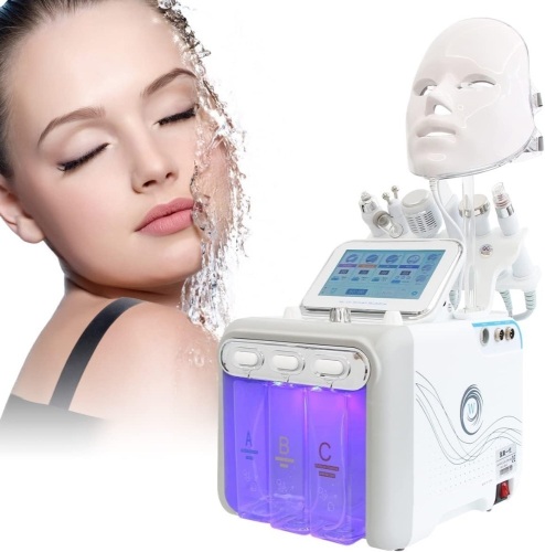  Hydrogen Oxygen Facial Beauty Device, FAZJEUNE 7 in 1 Face Skin Rejuvenation Skin Cleaner Wrinkle Remove Vacuum Face SPA Small Bubble Hydro Water Oxygen... - Lot 106A