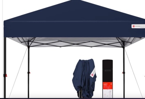 One-Person Setup Instant Pop Up Canopy w/ Wheeled Bag - 10x10ft (blue) $199.99 - Lot 112