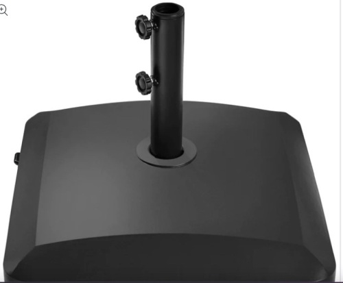 Fillable Mobile Umbrella Base Stand w/ 4 Wheels, 2 Locks, 123lb Capacity (black) $99.99 - Lot 128