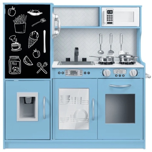 Pretend Play Kitchen Wooden Toy Set for Kids with 11 Accessories - Lot 252