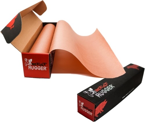 Meat Hugger - Pink Butcher Paper Dispenser Box (17.25 Inch by 225 Feet Roll) - Heavy Duty Unwaxed Unbleached Food Grade Paper - Smoker Safe, Use Wrap While... - Lot 357