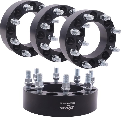 ZHTEAPR 8x6.5 to 8x180 Forged Wheel Adapters 2 inch with 14x1.5 Studs Compatible with Chevy GMC 8 Lug for 99-10 Silverado Sierra 2500 3500 | 97-22 Express Savana 2500 3500 | 02-07 Avalanche 2500 - Lot 398