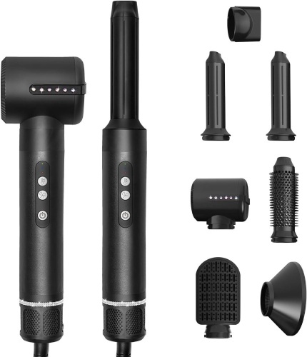  Hot Air Hair Blow Dryer Brush, 7 in 1 Hot Air Brush Styler Dryer and Volumizer with Negative Ion Anti-frizz Ceramic 110,000 RPM High Speed Hair Brush Blow... - Lot 406