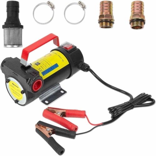 Wztepeng 12V DC Diesel Kerosene Oil Fuel Transfer Extractor Pump 10GPM Compatible With Commercial Use Electric Portable 175W - Lot 407