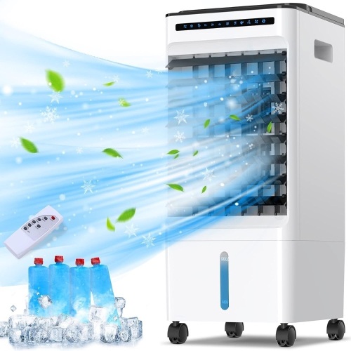 Portable Air Conditioners, 4-IN-1 Air Conditioner Portable for Room with 4 Modes 3 Speeds, 1.32 Gal Water Tank, Portable Ac w/Remote, 7H Timer, 90°Oscillation, Quiet Air Conditioner for Home Office - Lot 419am