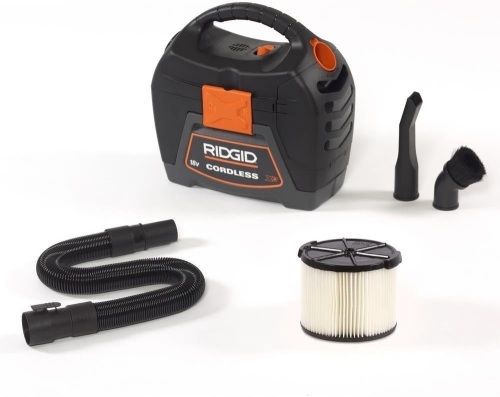 RIDGID 3 gal. 18V Cordless Handheld Wet Dry Vac with 1-7/8 Extension Wand Accessory for Select RIDGID Wet/Dry Vacs WD0319-VT1708 - Lot 434