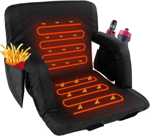 LILYPELLE Stadium Seats for Bleachers, Bleacher Seat with Back Support, Folding Stadium Seat Bleacher Chair with 6 Reclining Positions, Armrests, Portable... - Lot 454