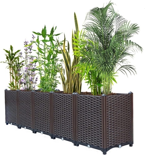 NACREEN Large Planters for Outdoor Plants Raised Garden Bed Garden Boxes Outdoor Raised Planter Box Plant Pots Perfect for Garden Patio Balcony Deck to... - Lot 484