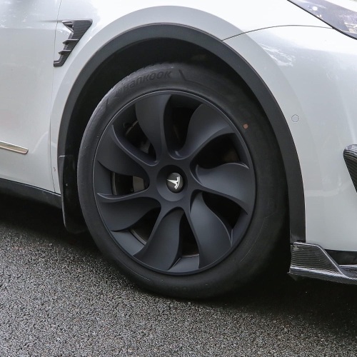 XINFOOB Tesla Model Y Wheel Cover Hubcaps 19-Inch Hub Cap Replacement ABS Cover Set of 4 Matte Black 2020-2023 Model Y Accessories - Lot 491