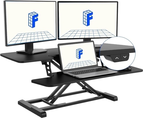 FLEXISPOT Motorized Standing Desk Converter- 40"  - Lot 492