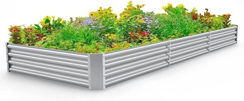 Galvanized Raised Garden Bed Kit for Vegetables, Galvanized Super Large Metal Planter Raised Garden Boxes  - Lot 493