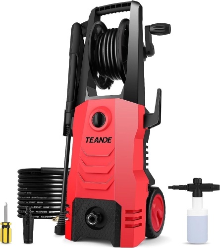 Electric Pressure Washer TE3500 Pressure Washer 2.2GPM Power Washer 2000W High Pressure Cleaner Machine with 5 Nozzles Foam Cannon,Best for Cleaning Homes,Cars - Lot 506