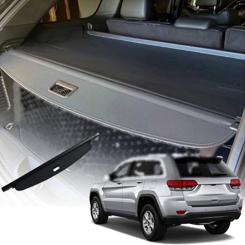 CARORMOKE Retractable Cargo Cover Trunk Cover Black Compatible with 2011-2021 Jeep Grand Cherokee - Lot 517