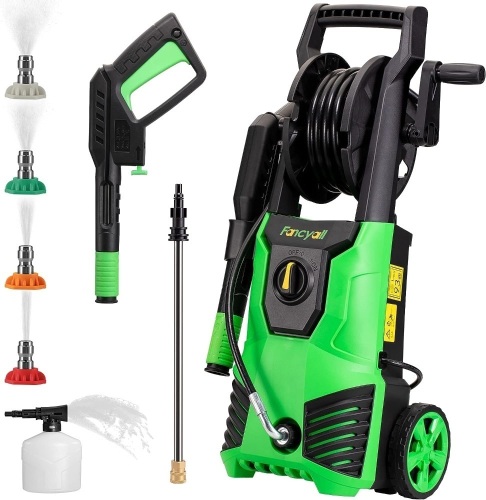 Fancyall 1950 Max PSI Electric Pressure Washer,1.9 GPM High Power Washer with 4 Adjustable Nozzles,Cleans Cars/Fences/Patios - Lot 364