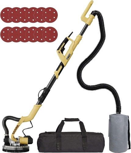  YATTICH Drywall Sander, Electric Motor Sander, 7 Variable Speed, 1000-1850RPM With LED Light, Extendable Handle, 12 Sanding Discs, with Automatic Dust... - Lot 31