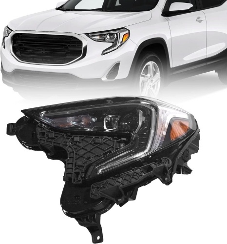 FIONE - For GMC Terrain Headlight Assembly 2018 2019 2020 2021 Xenon HID Terra Front Headlamp Replacement DOT Certification Driver Left Side 84815558 GM2502475 - Lot 526