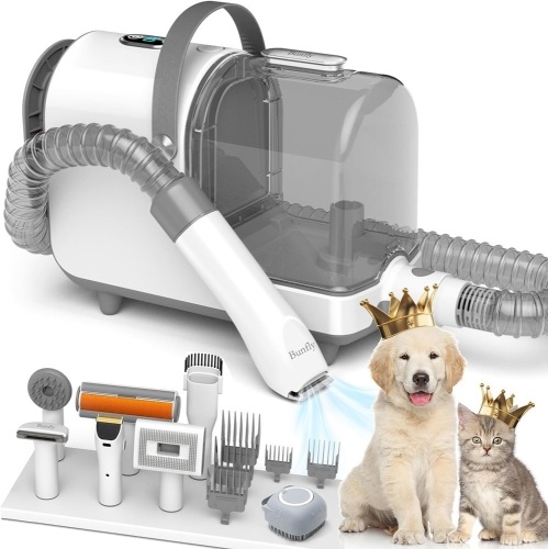  Bunfly Pet Clipper Grooming Kit & Vacuum Suction 99.99% Pet Hair, 7 Pet Grooming Tools for Dogs Cats and Other Animals, 3L Large Capacity Dust Cup,... - Lot 533