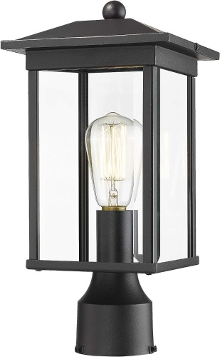 Bestshared Outdoor Post Lantern,14.25" H Outdoor Post Lighting Fixture, Exterior Post Pole Light for Patio,Pathway, Driveway, Front/Back Door, Post Lamp... - Lot 542