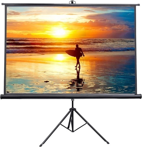  VIVO 100 inch Portable Indoor Outdoor Projector Screen, 100 Inch Diagonal Projection HD 4:3 Projection, 4K 3D 1080P HD Pull Up Foldable Stand Tripod, PS-T-100 - Lot 577