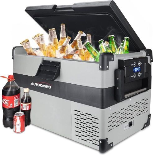 AUTOOMMO 12 Volt 34 Quarts Portable Car Freezer Fridge with 12/24V DC 100/240V AC Adapter - Lot 76