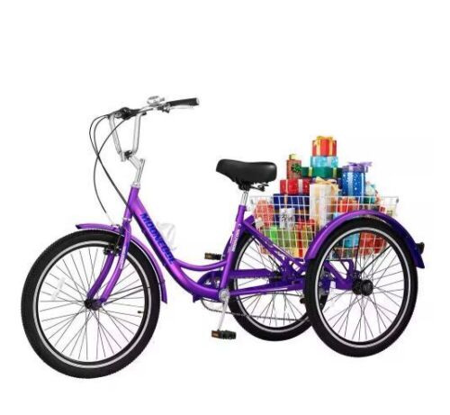Mooncool 24 in 3 Wheel 7 Speed Adult Trike with Basket - Lot 94