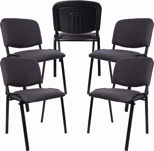CLATINA Guest Chair with Lumbar Support and Thickened Seat Cushion, Set of 5  - Lot 96