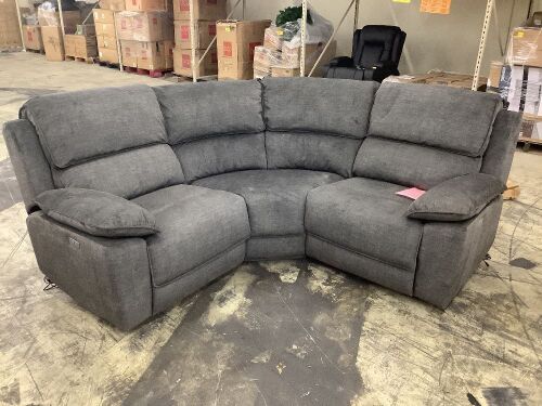 3 Pieces of Sectional Sofa, Makes Loveseat w/out Wedge or Small Semi-Circle - No Power Supplies, Light Cosmetic Damage - Lot 110