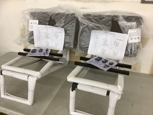 Set of 2 Grey Bar Stools  - Lot 291