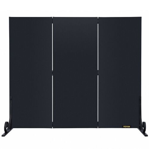 VEVOR 3-Panel Iron Freestanding Spark Guard Fireplace Screen & Tools, 38.8 x 32.7 Inch - Lot 605