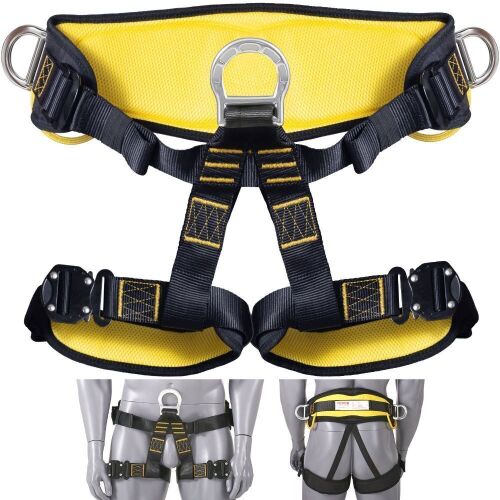 VEVOR Half Body Safety Tree Climbing Harness with Added Padding on Waist and Leg - Lot 606