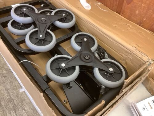 VEVOR Stair Climbing Foldable Hand Truck 375 lbs Capacity w/ Backup Wheels - Missing Hardware - Lot 626