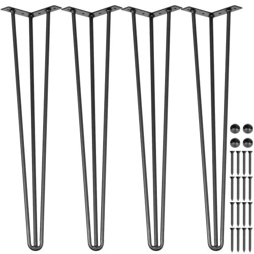 VEVOR 26" Hairpin Table Legs Black Set of 4  - Lot 640