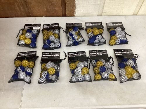 Lot of (10) Champkey Impactech Rubber Practice Golf Balls - Lot 669