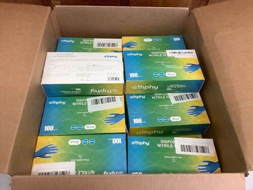 Lot of (26) Athphy Disposable Nitrile Gloves, 100pcs  - Lot 700