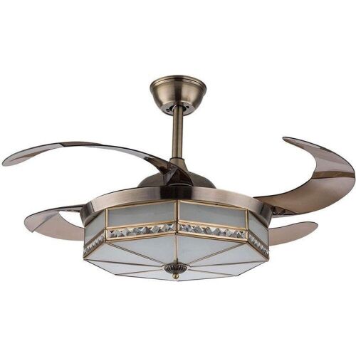 42 Inch Modern Invisible Ceiling Fan with LED Light  - Lot 705