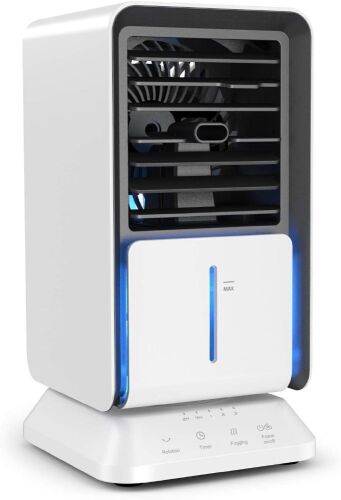 Infray Portable Oscillating Desk Fan Mini Evaporative Cooler, Mist Humidifier - Lot 708
