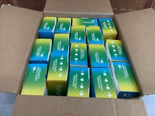 Case of (16) Athphy Disposable Nitrile Gloves, 100pcs  - Lot 716