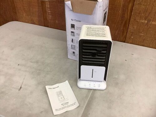 Infray Portable Oscillating Desk Fan Mini Evaporative Cooler, Mist Humidifier - Missing Charging Cable  - Lot 747